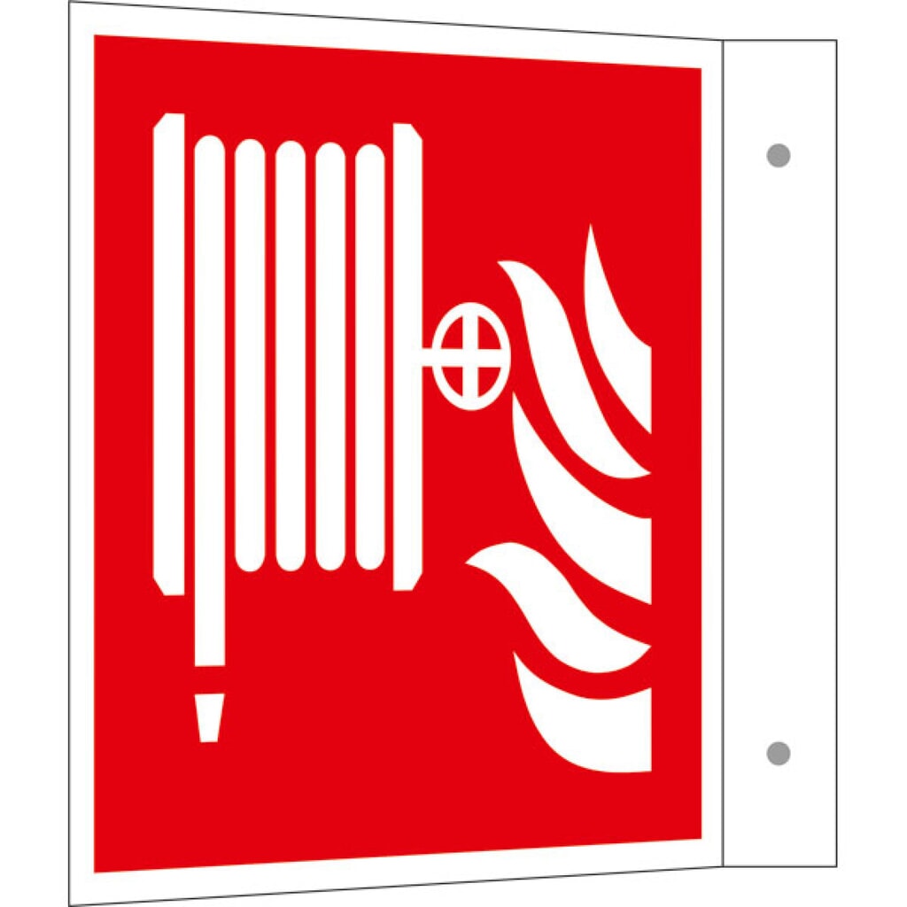 SafetyMarking® Brandslang, vaan, hxb 150 x 150 mm, aluminium HI Product afbeelding: SafetyMarking® Brandslang, vaan, hxb 150 x 150 mm, aluminium HI