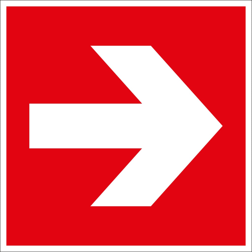 Product afbeelding: SafetyMarking® Richtingaanduiding links / rechts, HxB 150 x 150 mm, folie HI