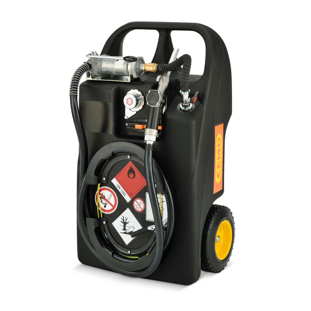 Product afbeelding: Brandstoftrolley CEMO van PE, 60 l, met handpomp