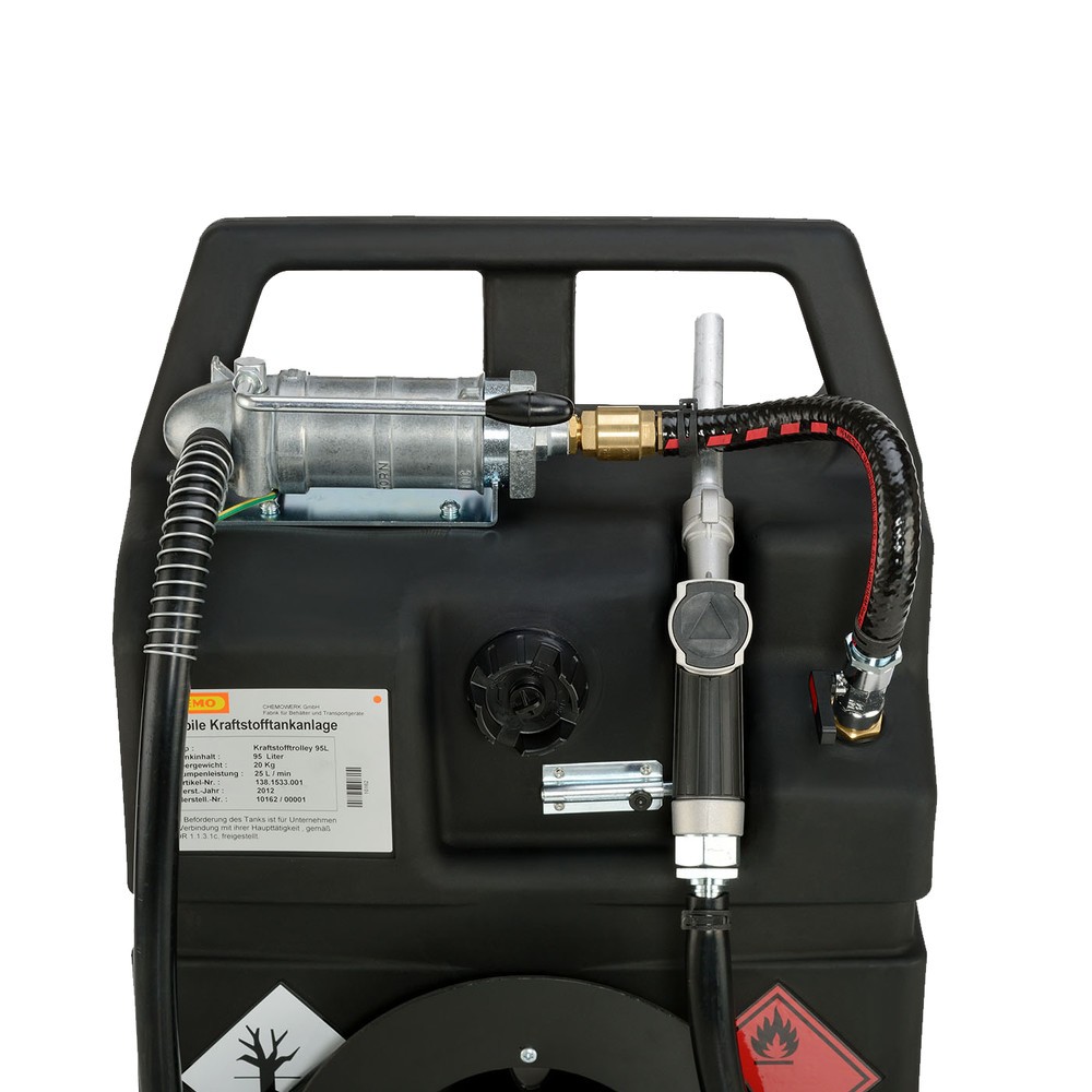 Productafbeelding nr. 2: Brandstoftrolley CEMO van PE, 95 l, met handpomp