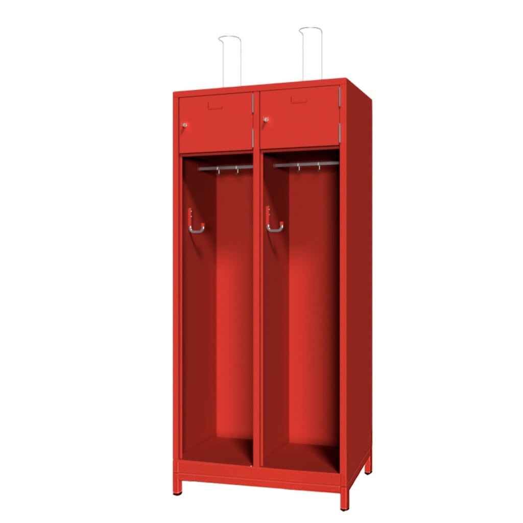 Brandweerkast PAVOY met stelvoetjes + etikethouder, h x b x d 1.850 x 830 x 500 mm Product afbeelding: Brandweerkast PAVOY met stelvoetjes + etikethouder, h x b x d 1.850 x 830 x 500 mm