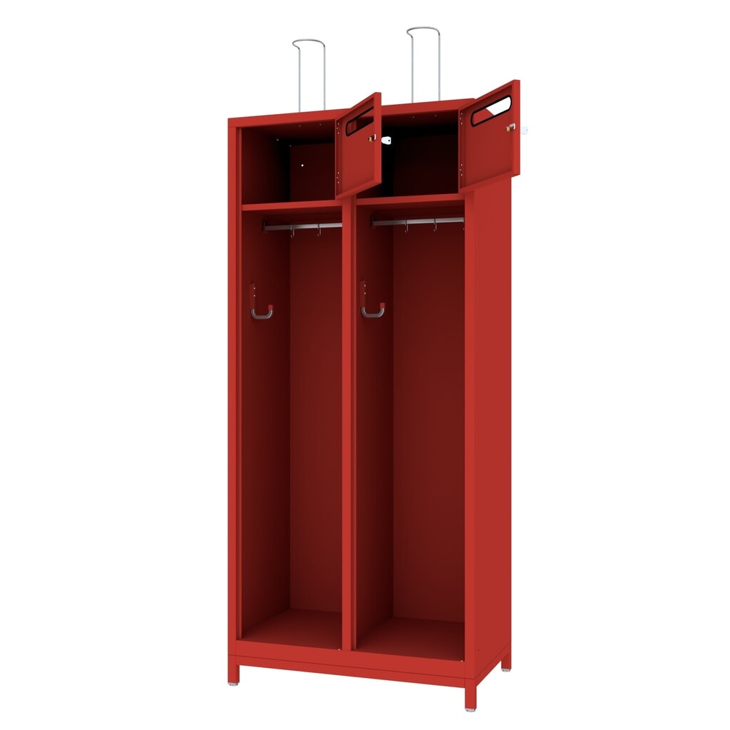 Brandweerkast PAVOY met stelvoetjes + inwerpgleuf, h x b x d 1.850 x 830 x 500 mm Productafbeelding nr. 2: Brandweerkast PAVOY met stelvoetjes + inwerpgleuf, h x b x d 1.850 x 830 x 500 mm