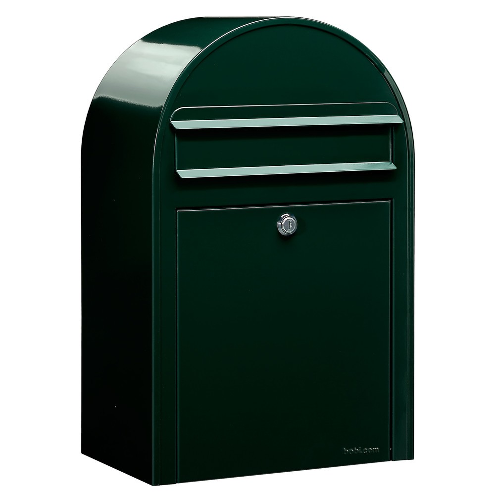 Product afbeelding: Brievenbus Bobi met inwerpopening, hxbxl 500 x 320 x 210 mm, verzinkt staal, groen