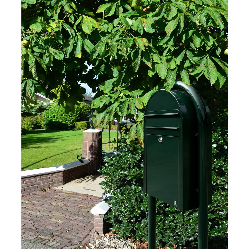 Productafbeelding nr. 2: Brievenbus Bobi met inwerpopening, hxbxl 500 x 320 x 210 mm, verzinkt staal, groen
