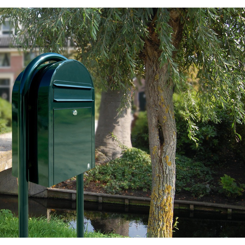 Productafbeelding nr. 3: Brievenbus Bobi met inwerpopening, hxbxl 500 x 320 x 210 mm, verzinkt staal, groen