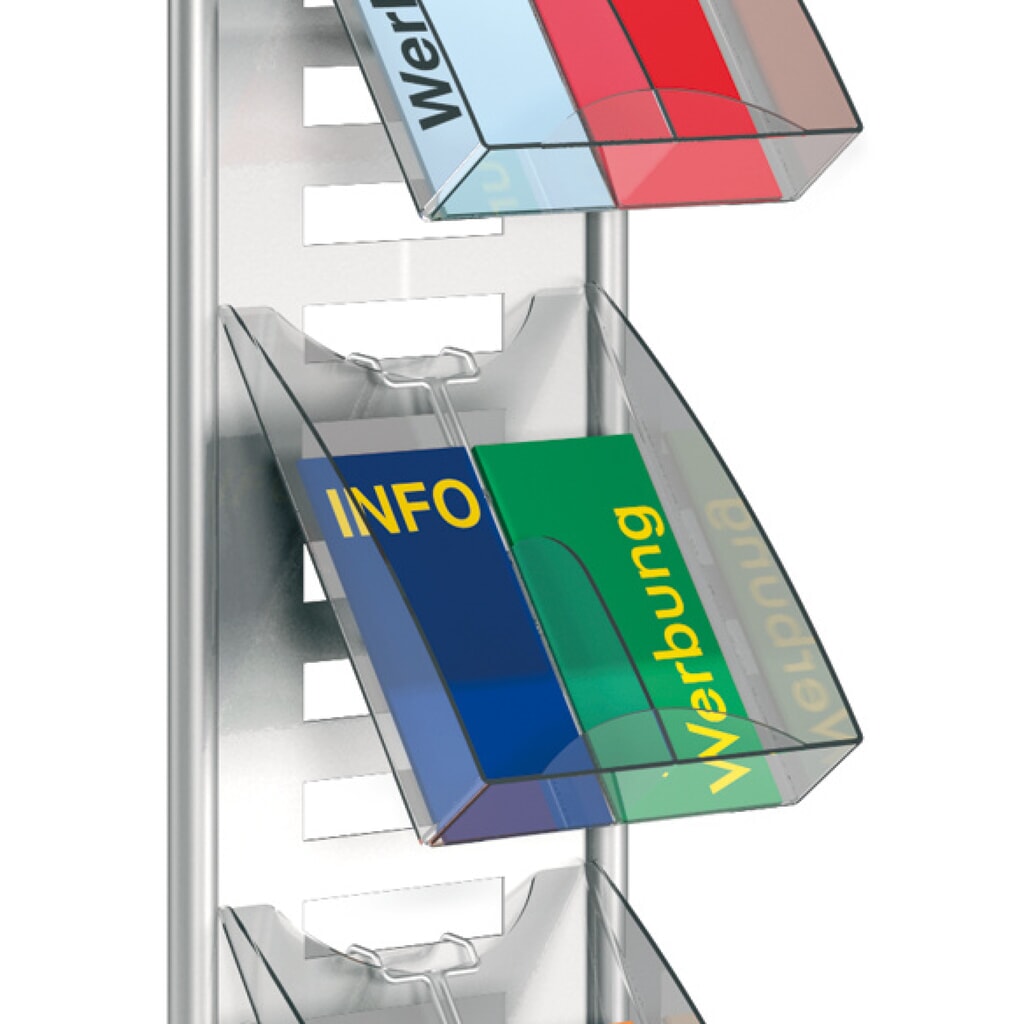 Product afbeelding: Brochurehouder voor 2x DIN lang, hxbxd 305 x 232 x 66 mm