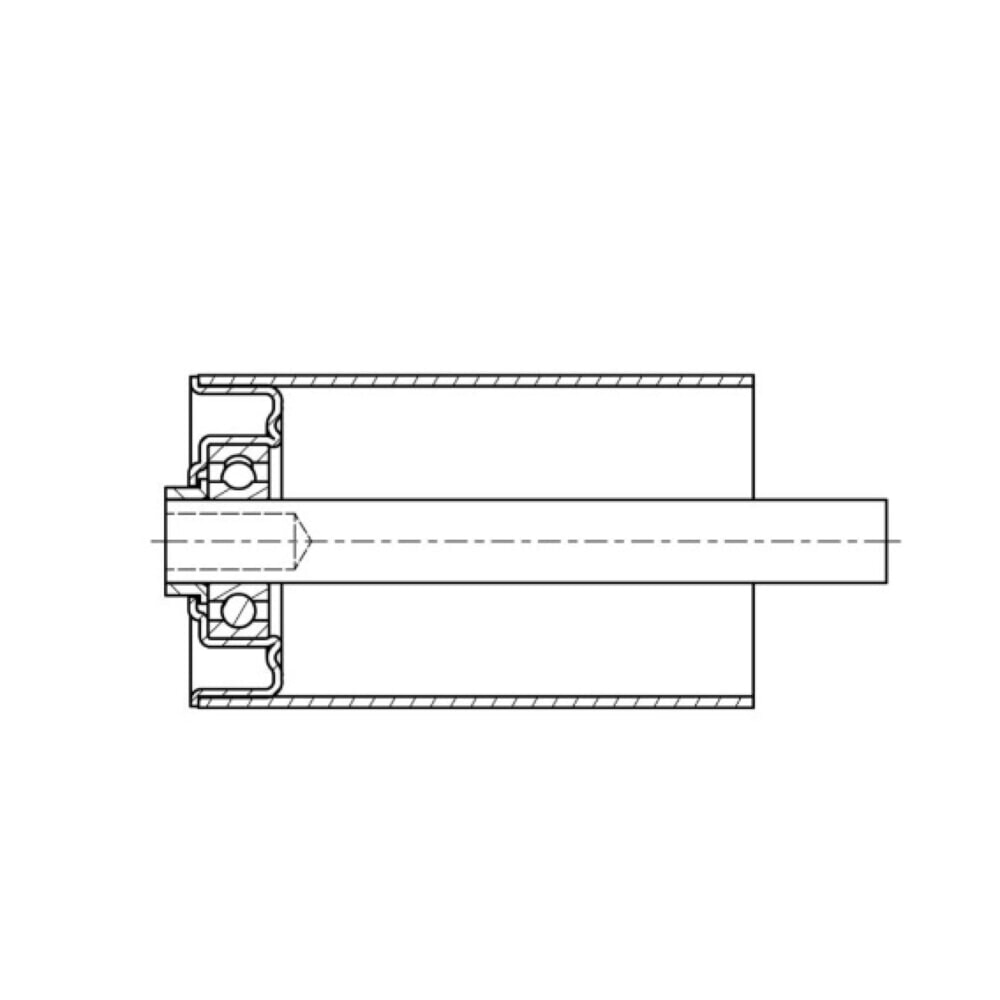 Productafbeelding nr. 3: Draagrol voor rollenbanen, staal, veeras, Ø 50 mm, lengte 600 mm, cap. 40 kg