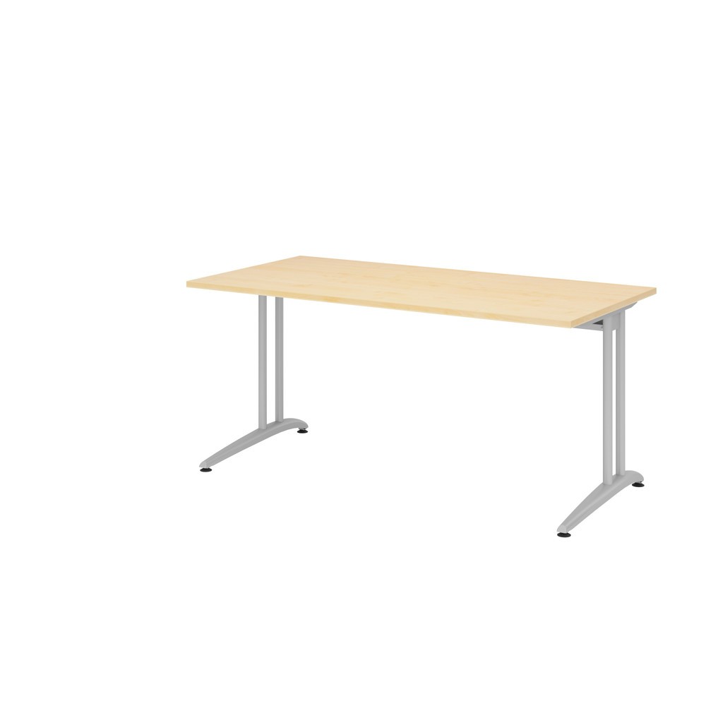 Productafbeelding nr. 1: Werktafel Akzent, frame met C-voet, b x d 1.600 x 800 mm, esdoorn