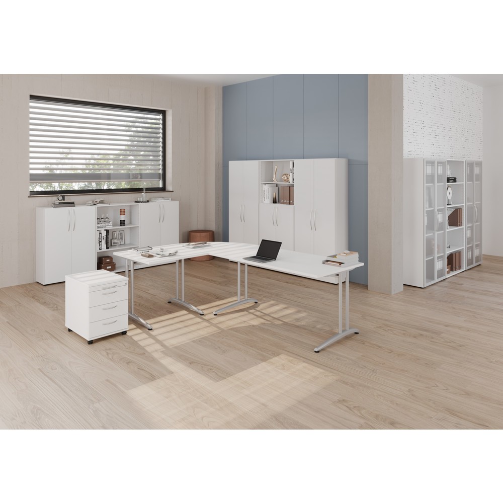 Productafbeelding nr. 3: Bureautafel Akzent, frame met C-voet, bxd 1.600 x 800 mm, grijs