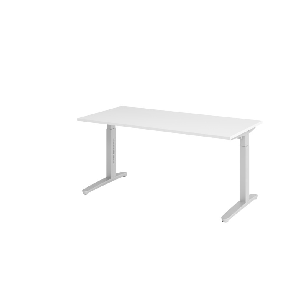 Productafbeelding nr. 1: Bureau, C-voet in hoogte verstelbaar, bxd 1.600 x 800 mm, wit