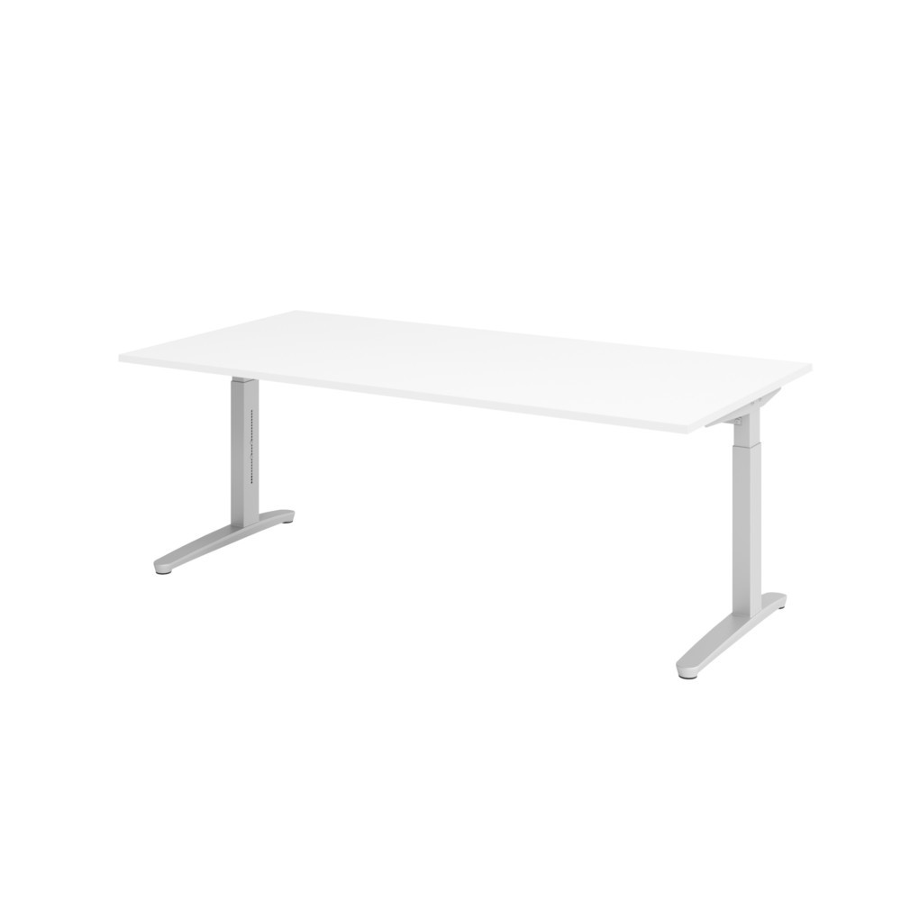 Productafbeelding nr. 1: Bureau, C-voet in hoogte verstelbaar, bxd 2.000 x 1.000 mm, wit