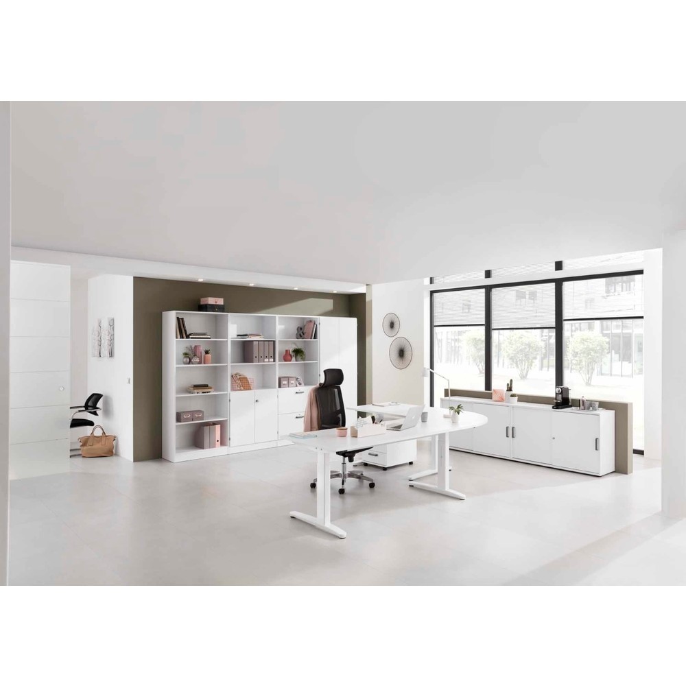 Productafbeelding nr. 2: Bureau, C-voet in hoogte verstelbaar, bxd 1.600 x 800 mm, wit