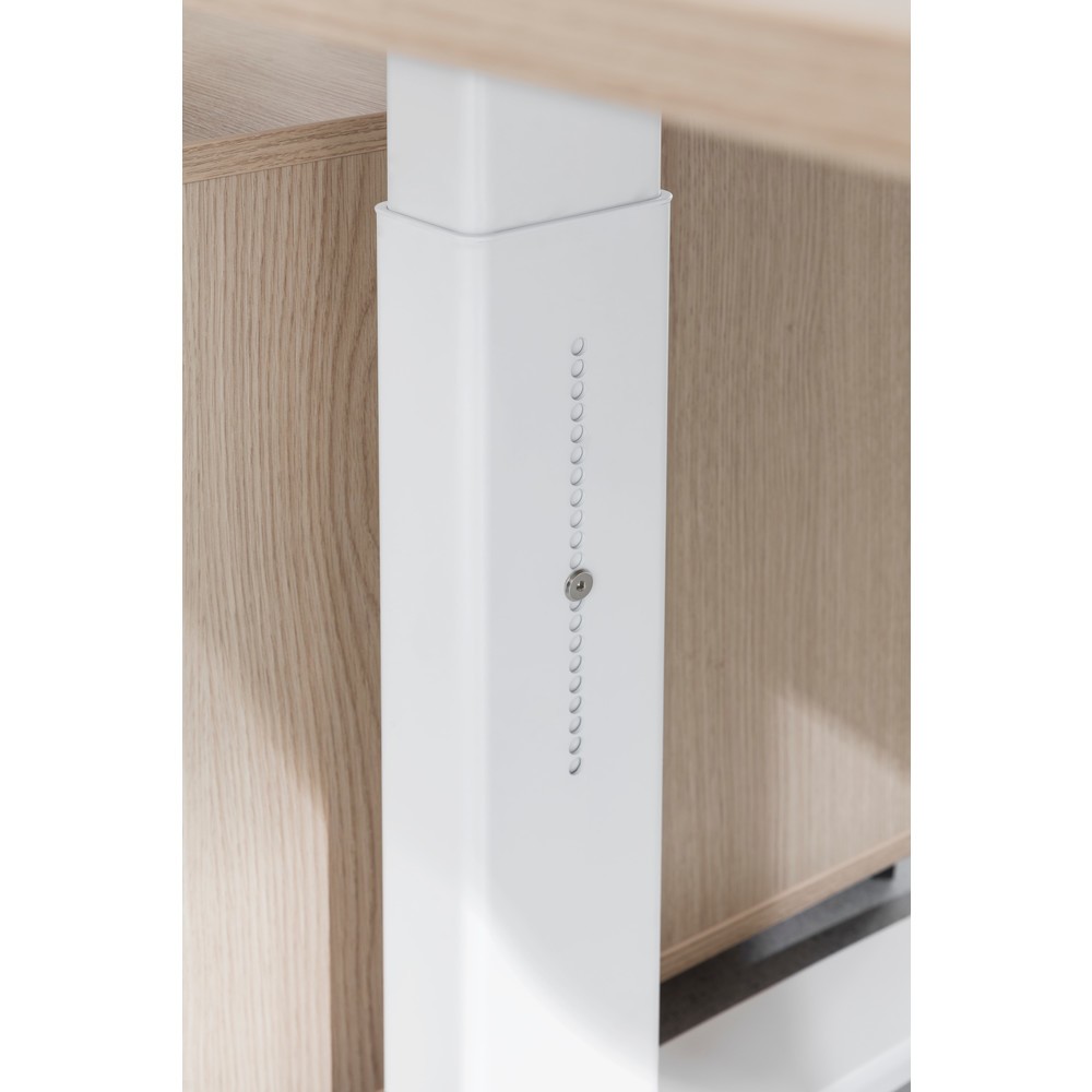 Productafbeelding nr. 3: Bureau, C-voet in hoogte verstelbaar, bxd 1.600 x 800 mm, wit
