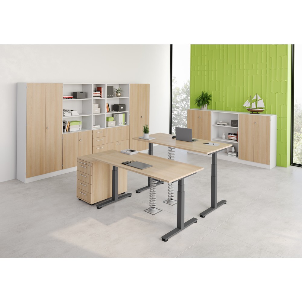 Productafbeelding nr. 5: Zit- / stabureau Hammerbacher el. 200X100 cm wit