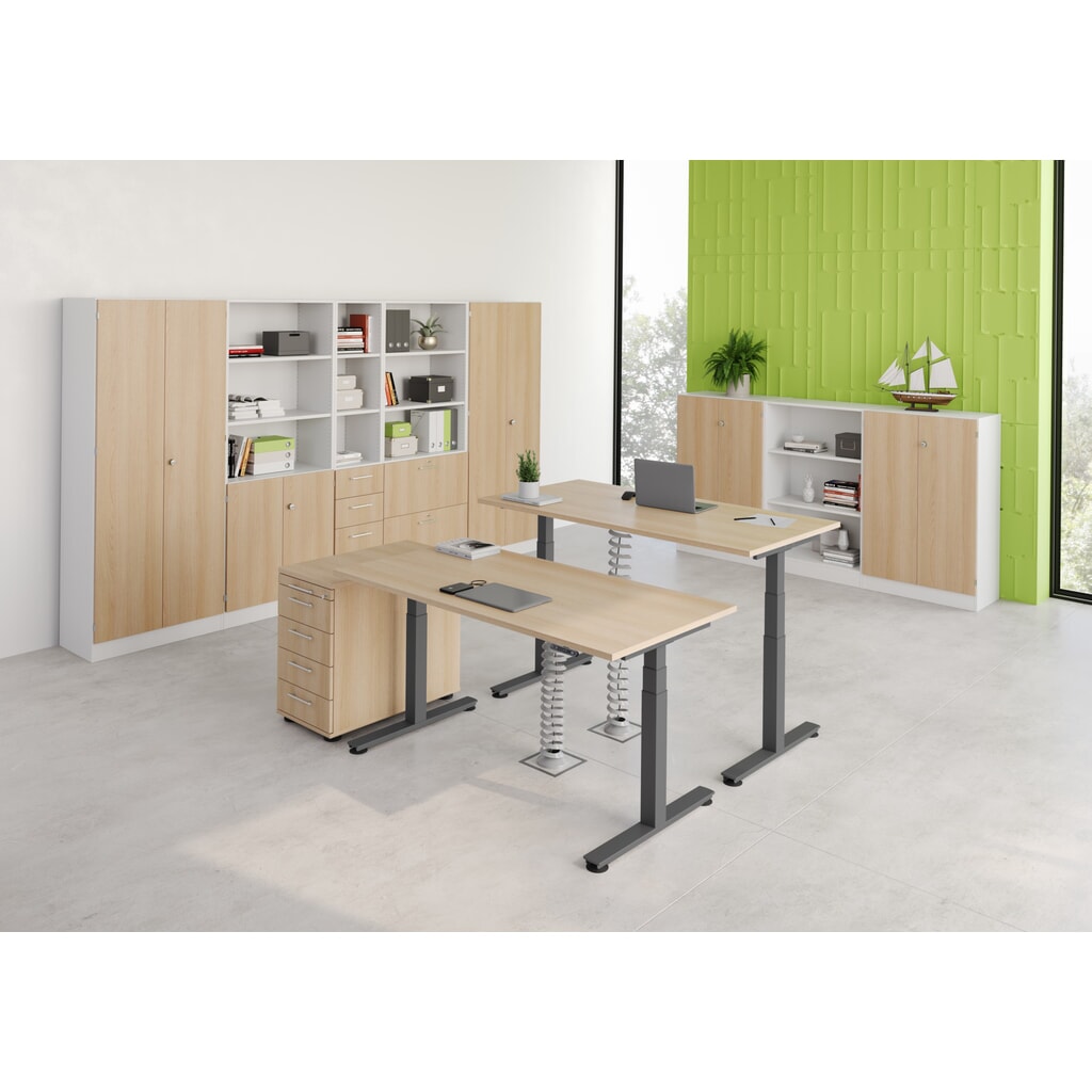 Productafbeelding nr. 9: Zit- / stabureau Hammerbacher el. 200X100 cm wit