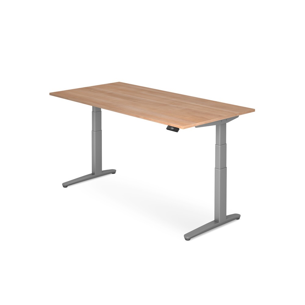 Productafbeelding nr. 1: Bureau met geheugenschakelaar, C-voet in hoogte verstelbaar, bxd 1.600 x 800 mm, notelaar