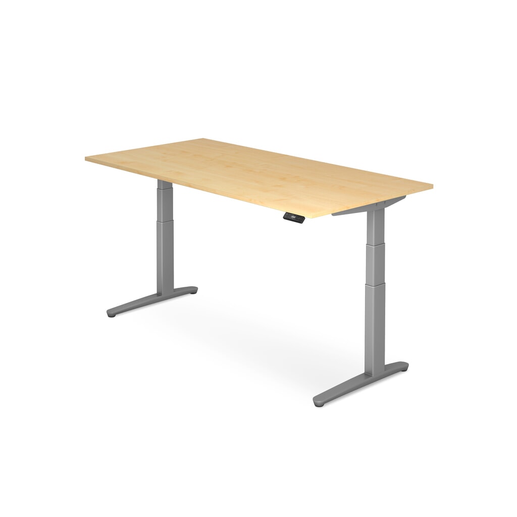 Hammerbacher Elektrisch in hoogte verstelbaar bureau, met geheugenschakelaar, C-poot, BxD 1.600 x 800 mm, esdoorn Product afbeelding: Hammerbacher Elektrisch in hoogte verstelbaar bureau, met geheugenschakelaar, C-poot, BxD 1.600 x 800 mm, esdoorn