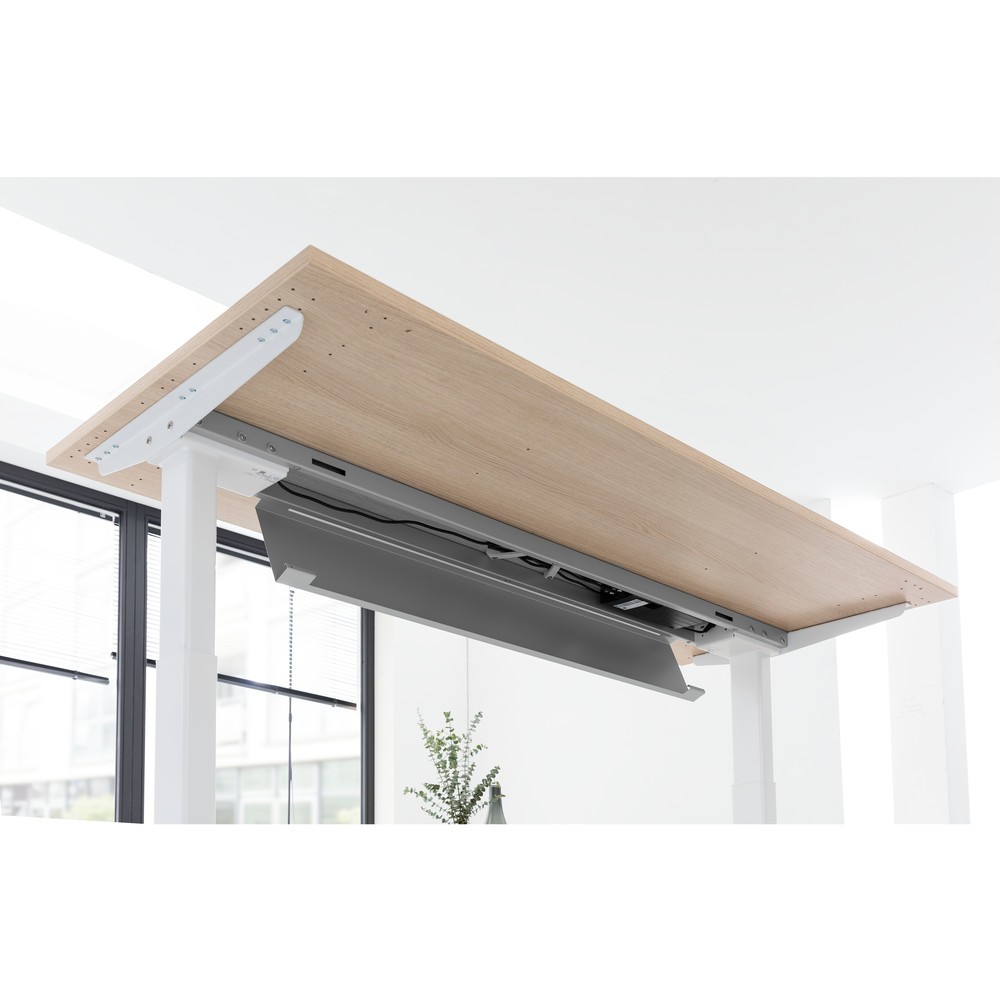 Productafbeelding nr. 3: Bureau met geheugenschakelaar, C-voet in hoogte verstelbaar, bxd 1.600 x 800 mm, grijs