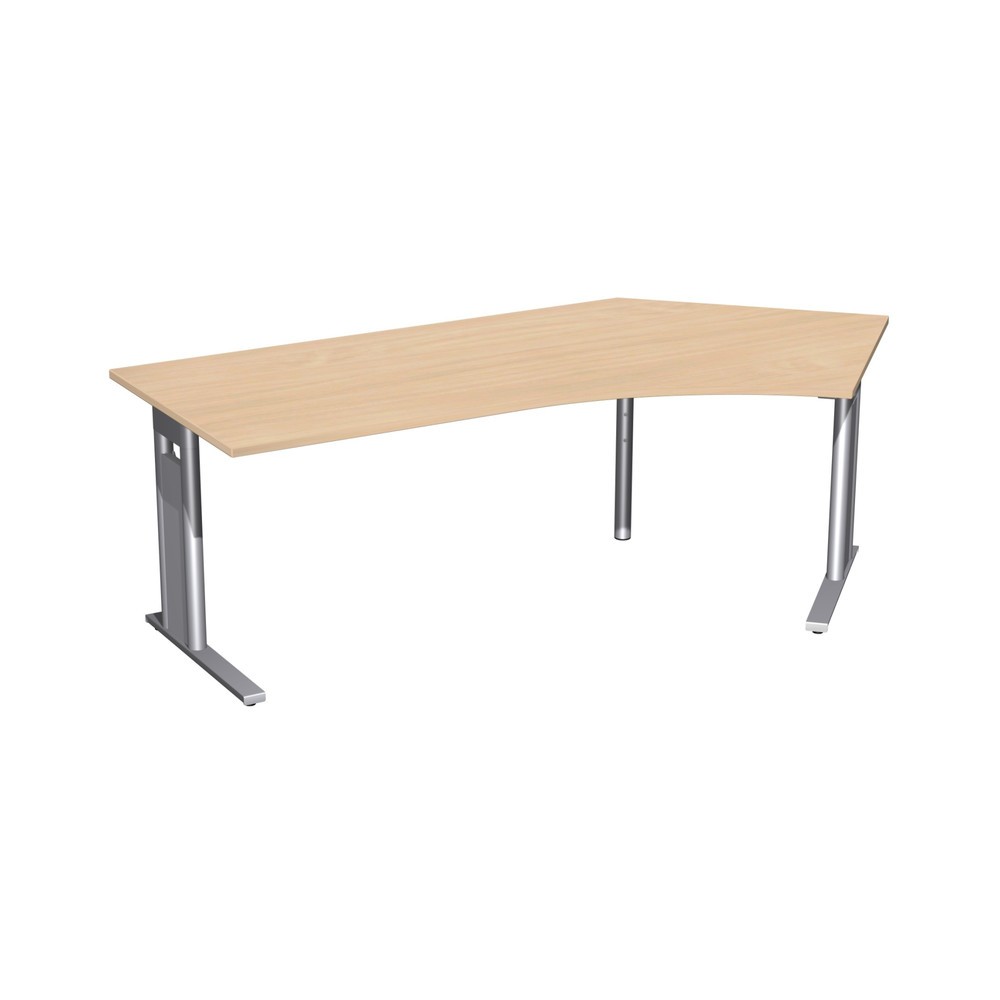 Productafbeelding nr. 1: Bureau Profi, C-voet, vrije vorm 135° rechts, bxd 2.166 x 1.130 mm, beuk