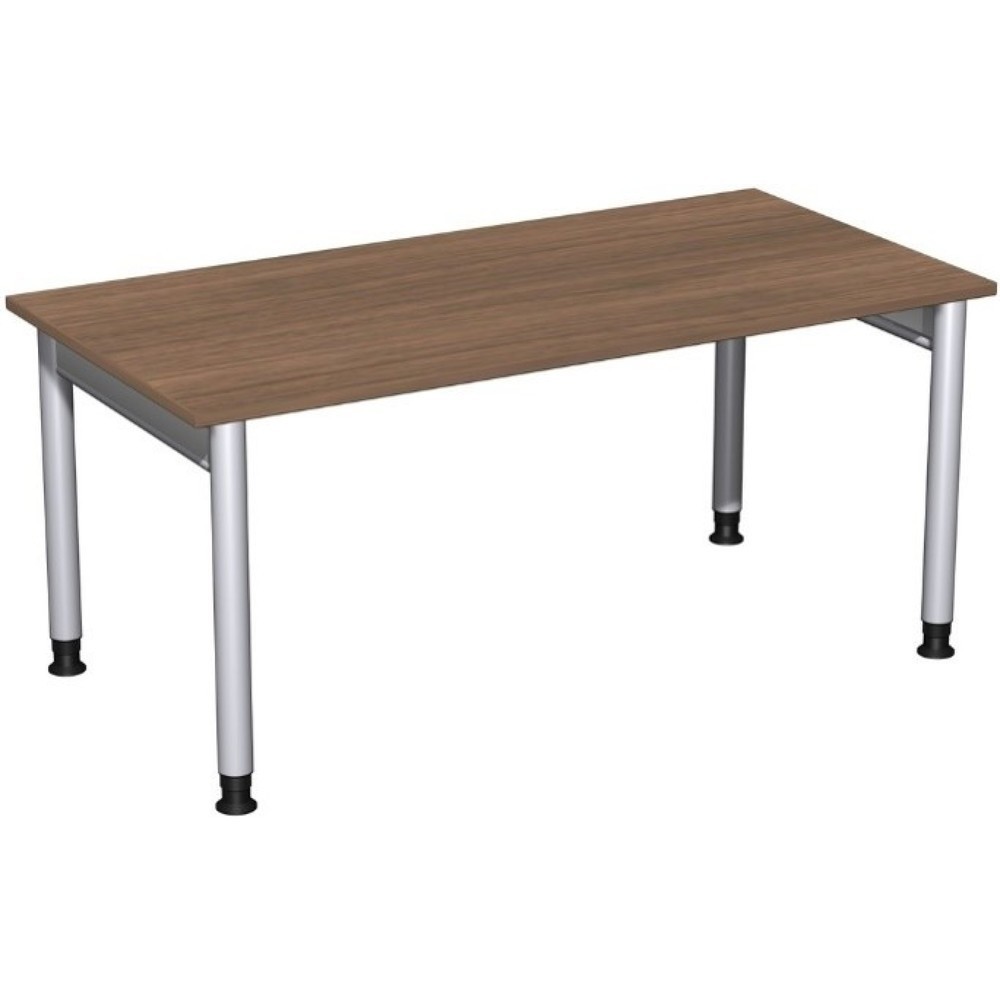 Productafbeelding nr. 1: Bureau Profi, frame met 4 poten in hoogte verstelbaar, bxd 1.600 x 800 mm, notenhout