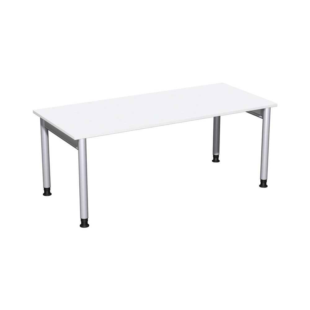 Product afbeelding: Bureau Profi, frame met 4 poten in hoogte verstelbaar, bxd 1.800 x 800 mm, wit