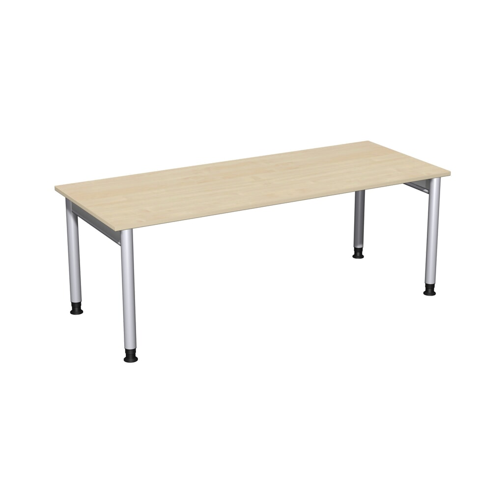 Geramöbel Handmatig in hoogte verstelbaar bureau Profi, 4-poots frame, BxD 2.000 x 800 mm, esdoorn Product afbeelding: Geramöbel Handmatig in hoogte verstelbaar bureau Profi, 4-poots frame, BxD 2.000 x 800 mm, esdoorn