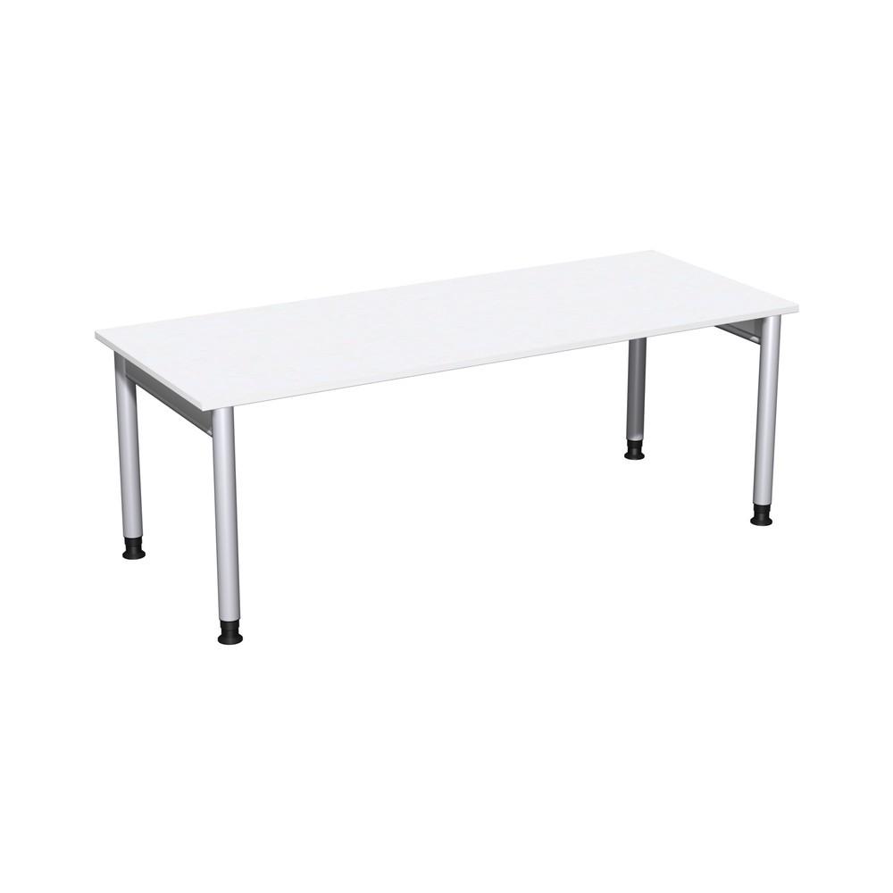 Product afbeelding: Bureau Profi, frame met 4 poten in hoogte verstelbaar, bxd 2.000 x 800 mm, wit
