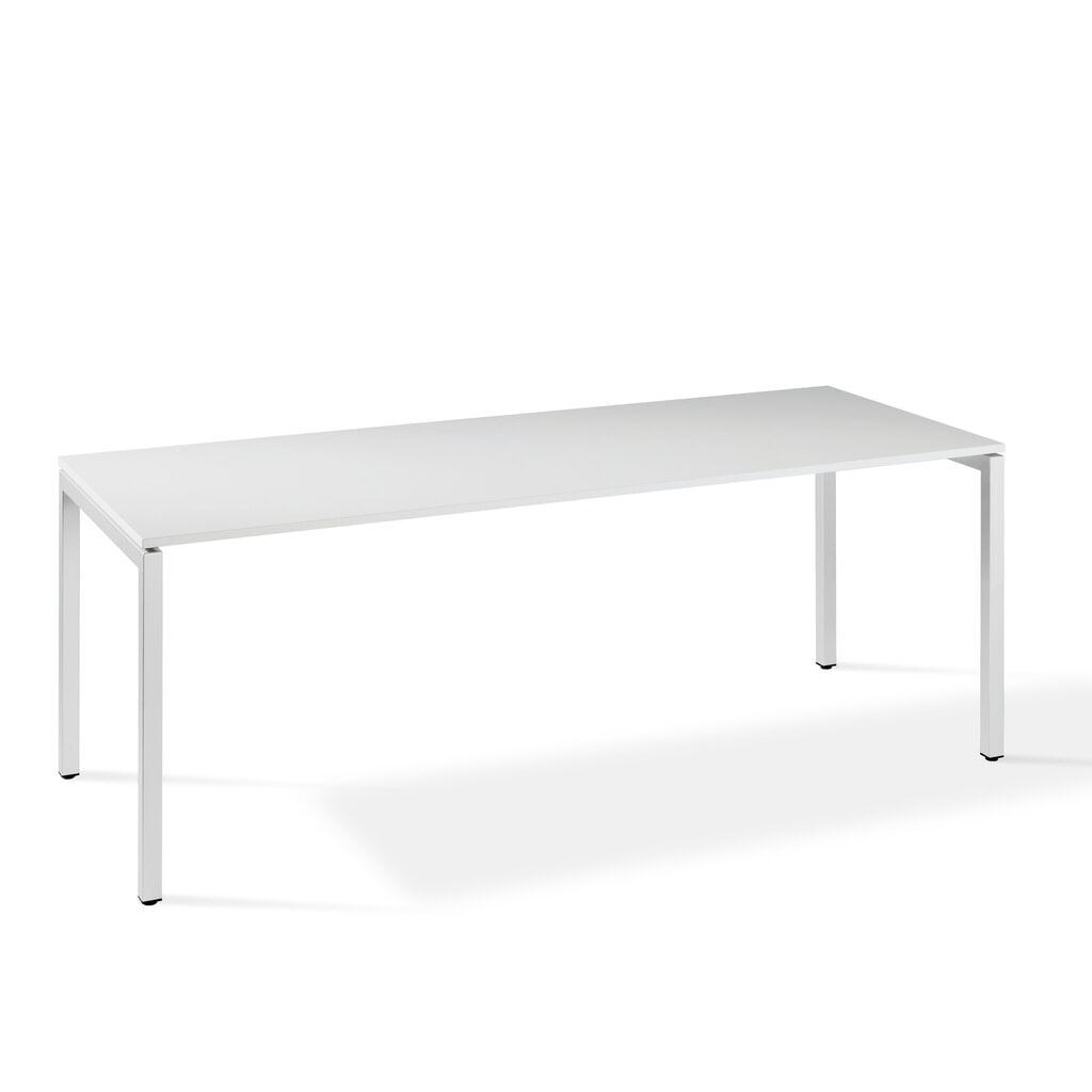HEMMDAL kantoor bureau Simplify, frame met 4 poten, BxD 1.600 x 800 mm, wit Productafbeelding nr. 2: HEMMDAL kantoor bureau Simplify, frame met 4 poten, BxD 1.600 x 800 mm, wit