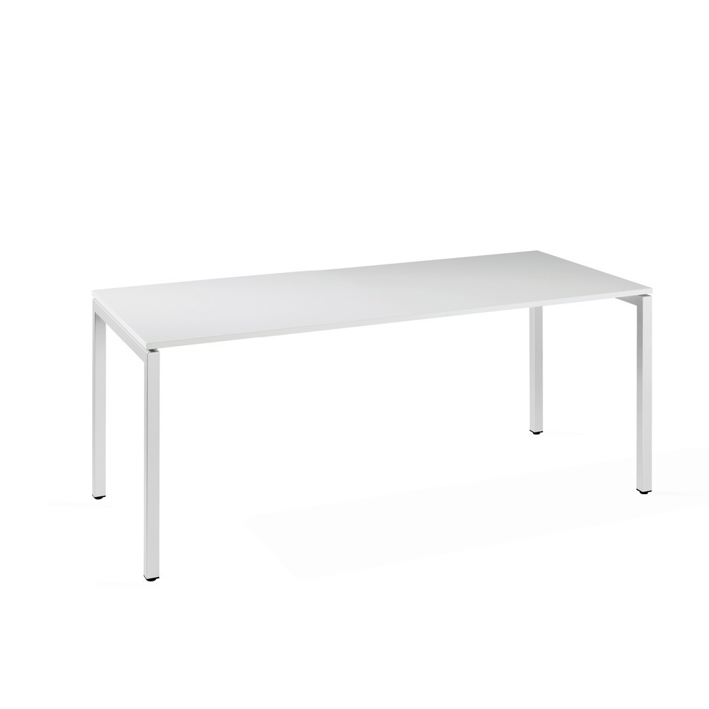 Product afbeelding: Bureautafel Simplify, onderstel met 4 poten, b x d 1.800 x 800 mm, wit