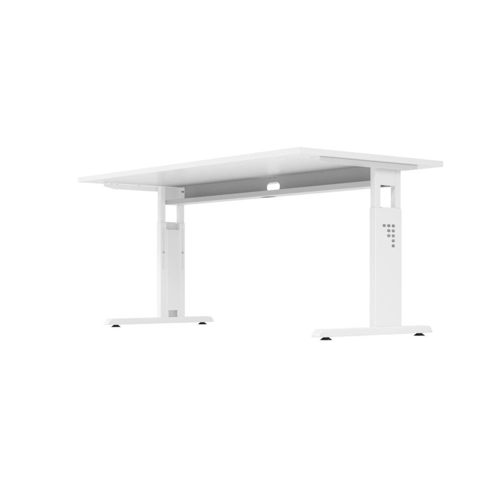 Hammerbacher handmatig in hoogte verstelbaar bureau Solid, C-poot, BxD 1.600 x 800 mm, grijs Productafbeelding nr. 3: Hammerbacher handmatig in hoogte verstelbaar bureau Solid, C-poot, BxD 1.600 x 800 mm, grijs