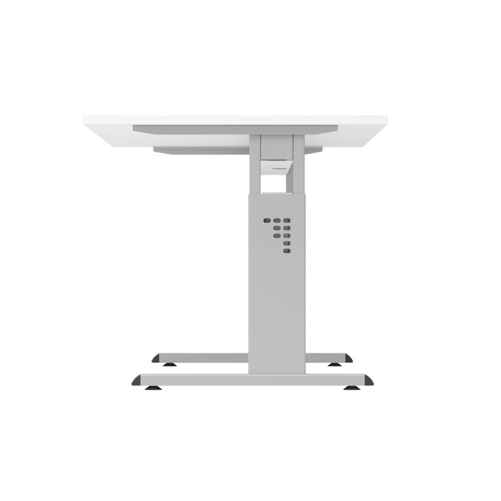 Hammerbacher handmatig in hoogte verstelbaar bureau Solid, C-poot, BxD 1.600 x 800 mm, grijs Productafbeelding nr. 4: Hammerbacher handmatig in hoogte verstelbaar bureau Solid, C-poot, BxD 1.600 x 800 mm, grijs