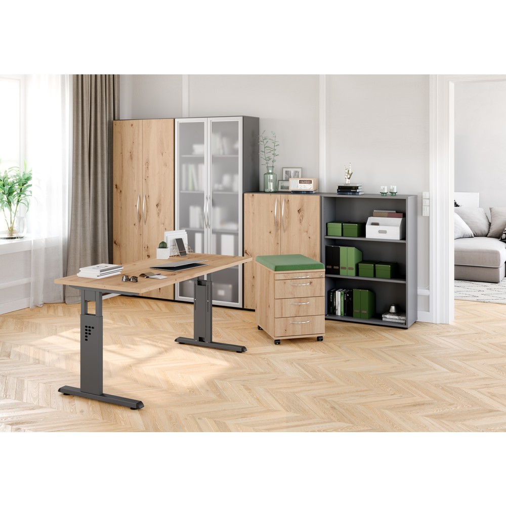 Productafbeelding nr. 7: Bureau Solid, in hoogte verstelbaar, bxd 1.800 x 800 mm, grijs