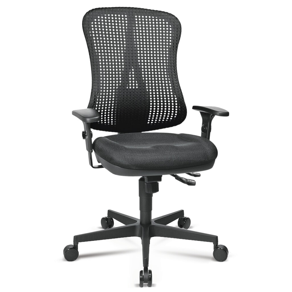 Bureaustoel Head Point SY, zwart/zwart, design-voet Product afbeelding: Bureaustoel Head Point SY, zwart/zwart, design-voet