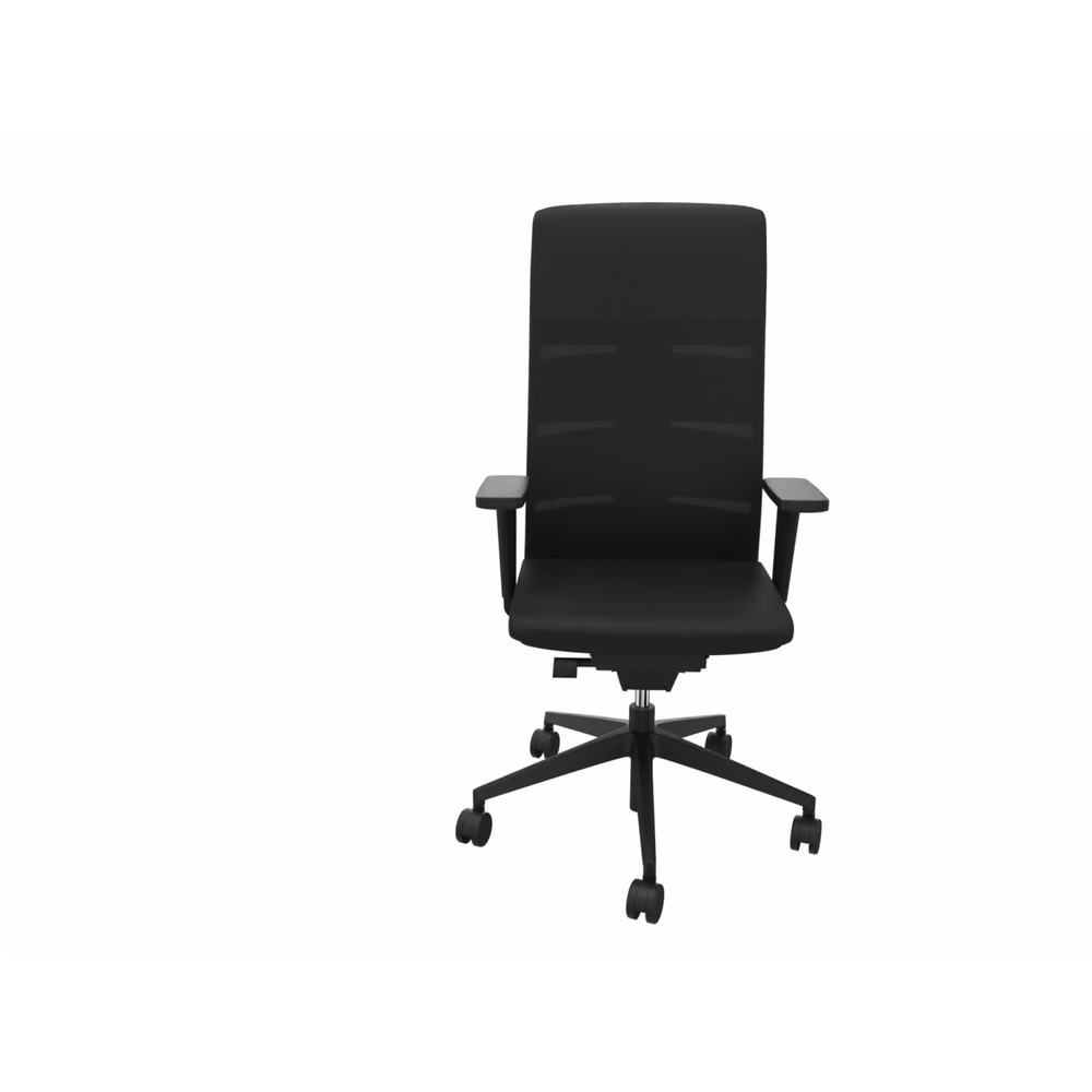 Productafbeelding nr. 1: Bureaustoel lento agilis matrix MT13, 100% polyester, zwart, armleuningen met kunststof steunen