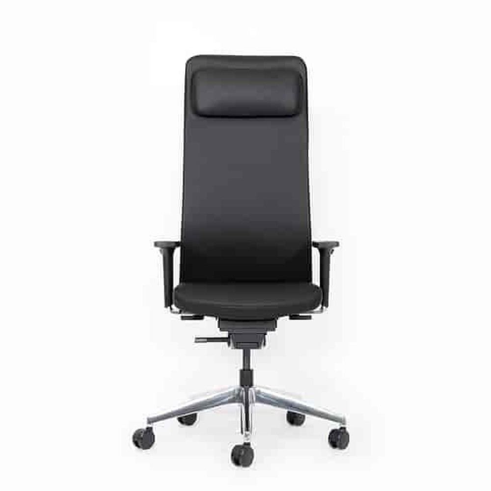 Productafbeelding nr. 1: Bureaustoel lento agilis matrix MT14, 100% echt leder, zwart