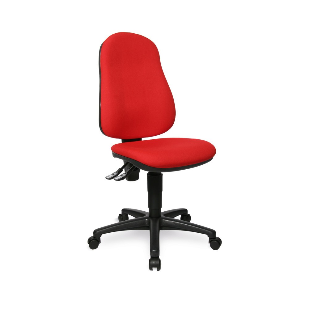 Productafbeelding nr. 1: Draaibare bureaustoel met ergonomische zitting, rood