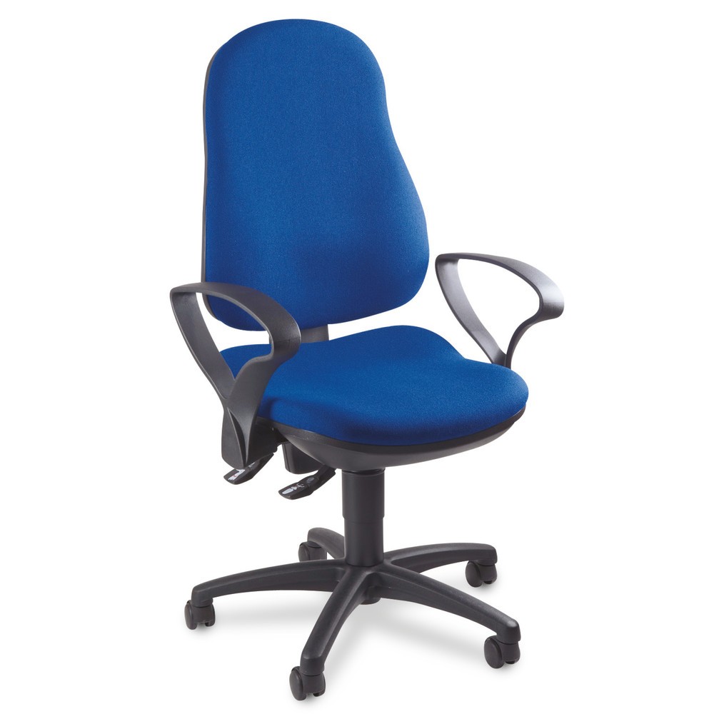 Productafbeelding nr. 2: Draaibare bureaustoel met ergonomische zitting, blauw