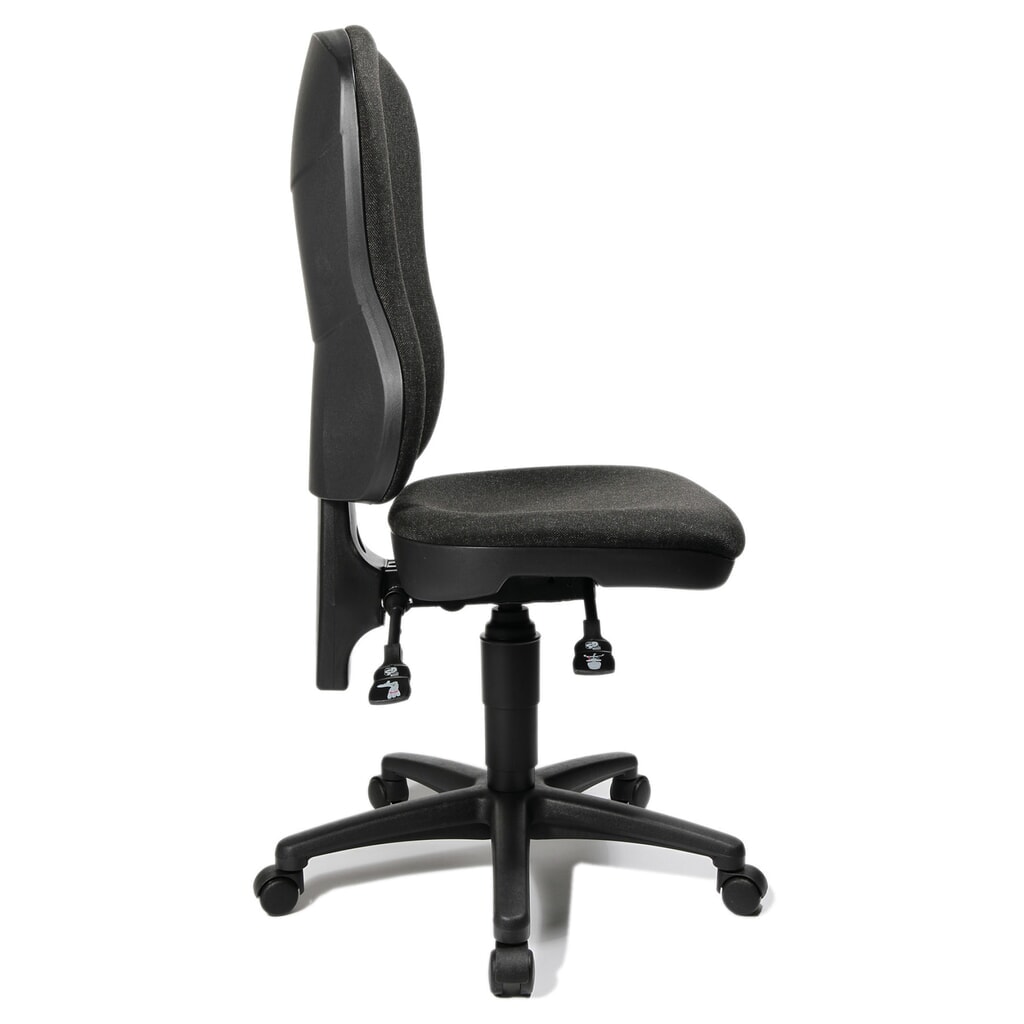 Draaibare bureaustoel, grote rugleuning en komzitting, antraciet Productafbeelding nr. 3: Draaibare bureaustoel, grote rugleuning en komzitting, antraciet