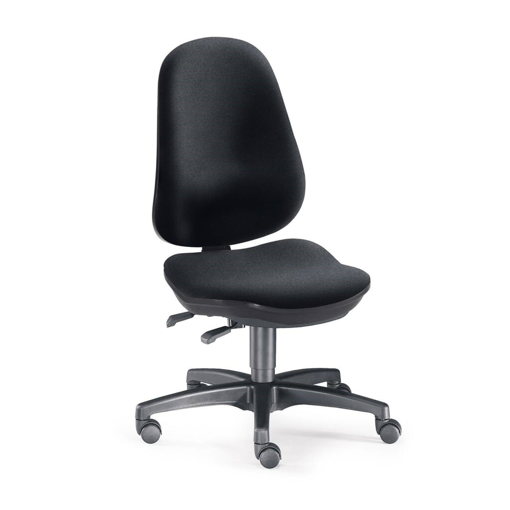 Product afbeelding: Bureaustoel RELAX, antiherniazitting, hoge rugleuning, zwart