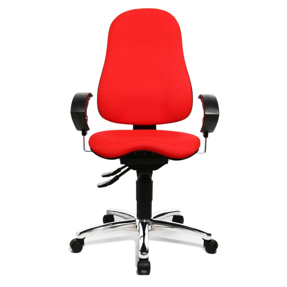 Productafbeelding nr. 1: Bureaustoel Topstar® Ortho 10, in hoogte verstelbare armleuningen, rood