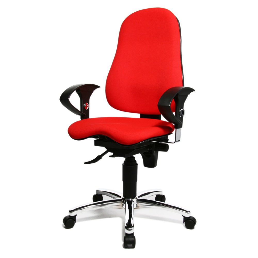 Productafbeelding nr. 2: Bureaustoel Topstar® Ortho 10, in hoogte verstelbare armleuningen, rood