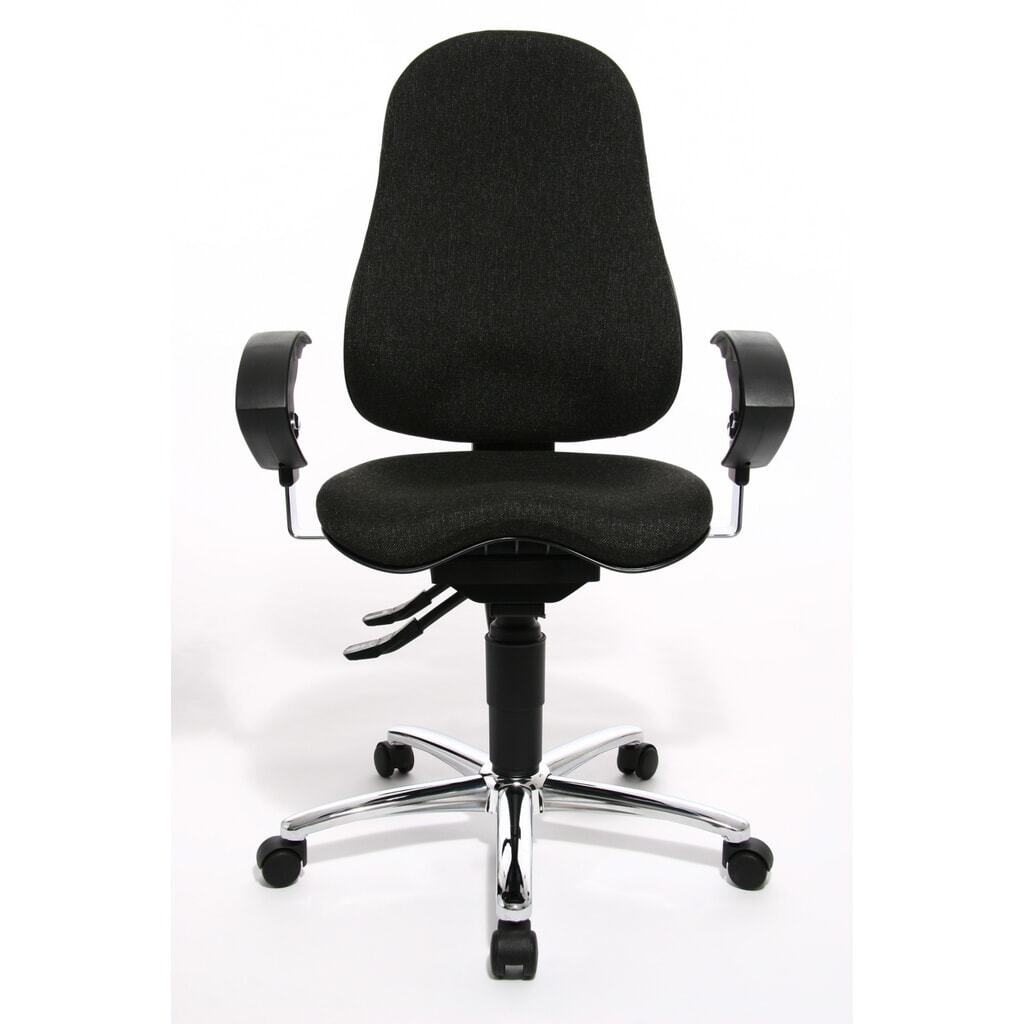 Bureaustoel Topstar® Ortho 10, in hoogte verstelbare armleuningen, antraciet Product afbeelding: Bureaustoel Topstar® Ortho 10, in hoogte verstelbare armleuningen, antraciet