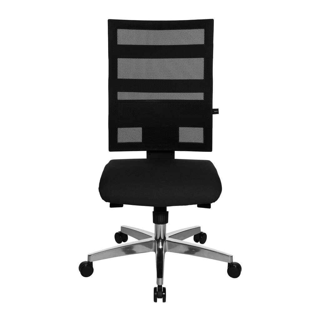 Design-draaistoel in netoptiek met fitnessfunctie, zwart Product afbeelding: Design-draaistoel in netoptiek met fitnessfunctie, zwart