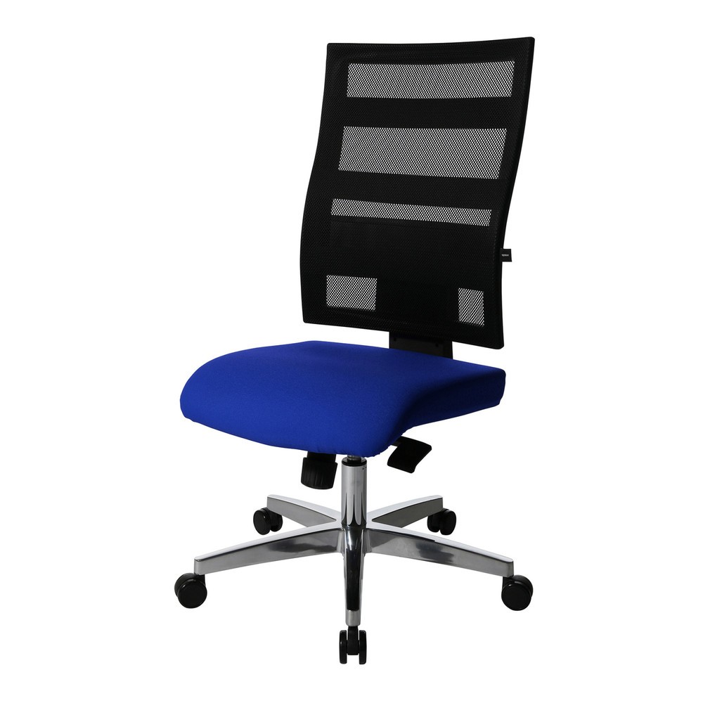 Productafbeelding nr. 2: Design-draaistoel in netoptiek met fitnessfunctie, blauw