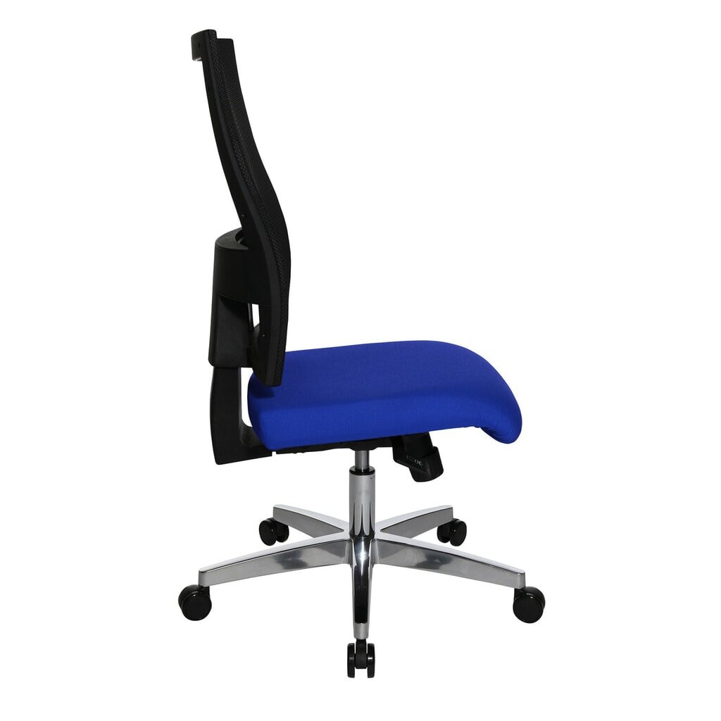 Productafbeelding nr. 4: Design-draaistoel in netoptiek met fitnessfunctie, blauw