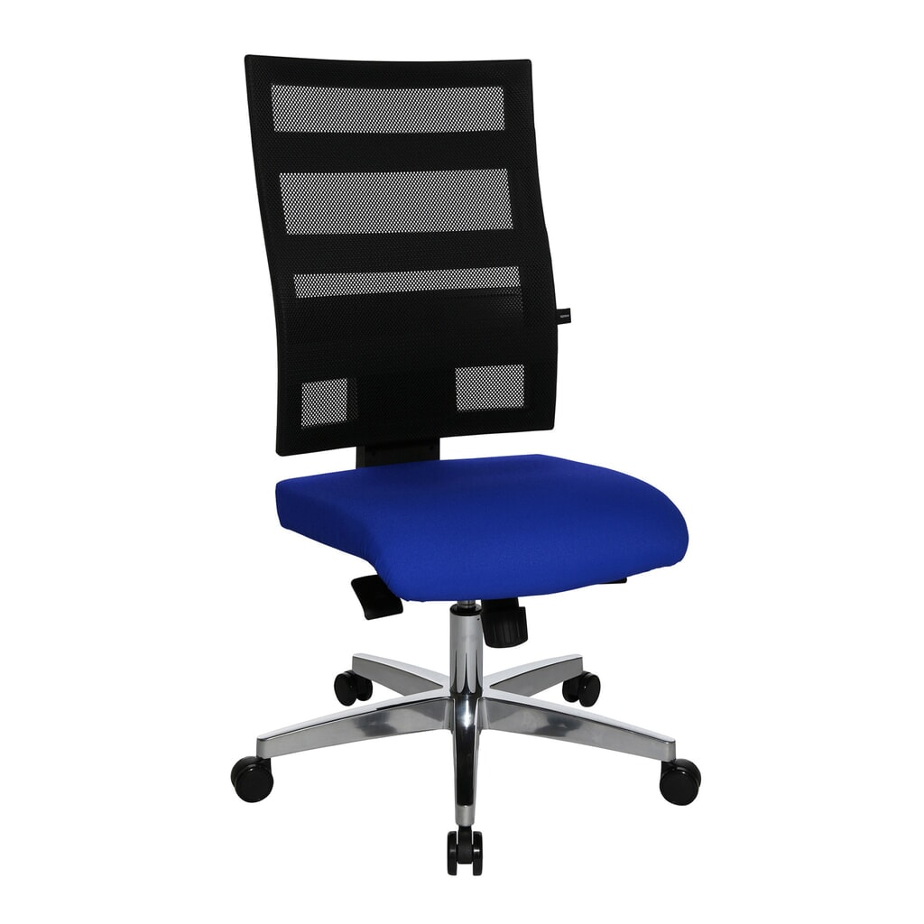 Design-draaistoel in netoptiek met fitnessfunctie, blauw Productafbeelding nr. 6: Design-draaistoel in netoptiek met fitnessfunctie, blauw