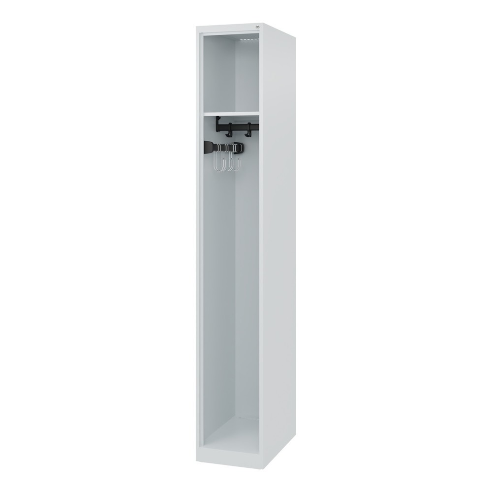 Product afbeelding: C+P brandweerkast EXPERT, vloerglijders, 1 compartiment, hxbxd 1.850 x 300 x 500 mm, lichtgrijs