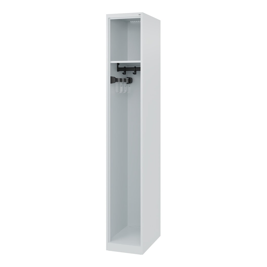 Productafbeelding nr. 1: C+P brandweerkast EXPERT, vloerglijders, 1 compartiment, hxbxd 1.850 x 300 x 500 mm, lichtgrijs