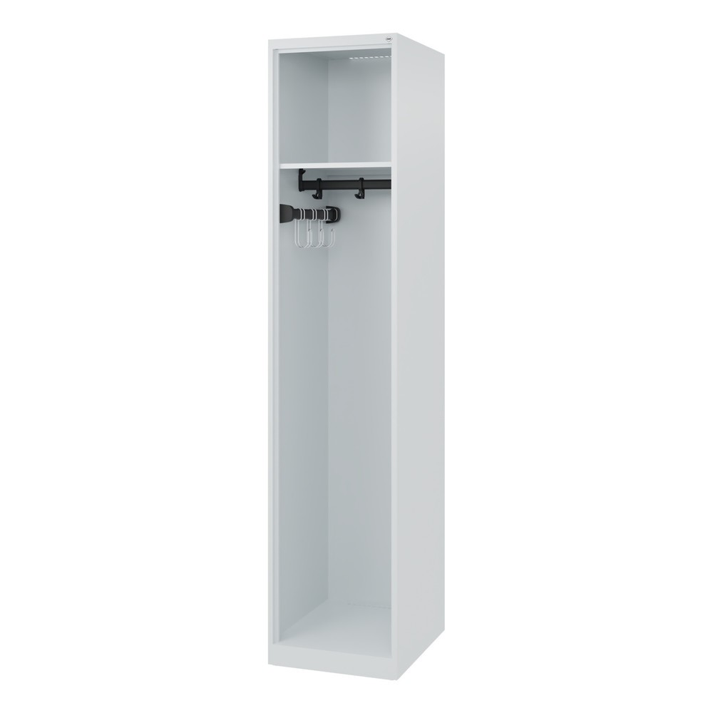 Product afbeelding: C+P brandweerkast EXPERT, vloerglijders, 1 compartiment, hxbxd 1.850 x 400 x 500 mm, lichtgrijs