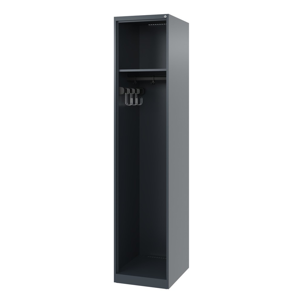 Product afbeelding: C+P brandweerkast EXPERT, vloerglijders, 1 compartiment, hxbxd 1.850 x 400 x 500 mm, antracietgrijs